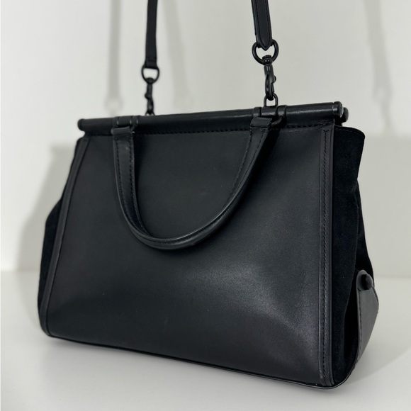 COACH Drifter Carryall in Black Leather & Jet Black Micro Wallet - Picture 5 of 15